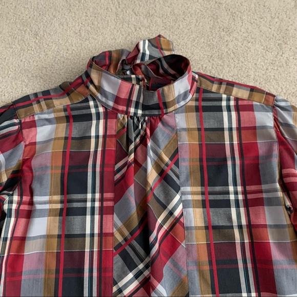 Vintage 70’s Levi’s Strauss & Co Plaid Tie Blouse - Picture 5 of 8